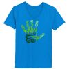 Ladies’  Junior Fine Jersey V-Neck Longer Length T-Shirt Thumbnail