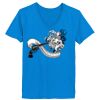 Ladies’  Junior Fine Jersey V-Neck Longer Length T-Shirt Thumbnail