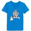Ladies’  Junior Fine Jersey V-Neck Longer Length T-Shirt Thumbnail