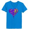 Ladies’  Junior Fine Jersey V-Neck Longer Length T-Shirt Thumbnail