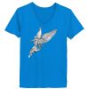 Ladies’  Junior Fine Jersey V-Neck Longer Length T-Shirt Thumbnail
