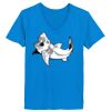 Ladies’  Junior Fine Jersey V-Neck Longer Length T-Shirt Thumbnail