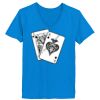 Ladies’  Junior Fine Jersey V-Neck Longer Length T-Shirt Thumbnail