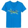 Ladies’  Junior Fine Jersey V-Neck Longer Length T-Shirt Thumbnail