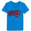 Ladies’  Junior Fine Jersey V-Neck Longer Length T-Shirt Thumbnail