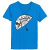 Ladies’  Junior Fine Jersey V-Neck Longer Length T-Shirt Thumbnail