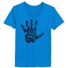 Ladies’  Junior Fine Jersey V-Neck Longer Length T-Shirt Thumbnail