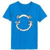 Ladies’  Junior Fine Jersey V-Neck Longer Length T-Shirt Thumbnail