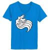 Ladies’  Junior Fine Jersey V-Neck Longer Length T-Shirt Thumbnail