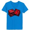 Ladies’  Junior Fine Jersey V-Neck Longer Length T-Shirt Thumbnail