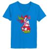 Ladies’  Junior Fine Jersey V-Neck Longer Length T-Shirt Thumbnail