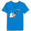 Ladies’  Junior Fine Jersey V-Neck Longer Length T-Shirt Thumbnail