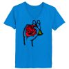 Ladies’  Junior Fine Jersey V-Neck Longer Length T-Shirt Thumbnail