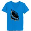 Ladies’  Junior Fine Jersey V-Neck Longer Length T-Shirt Thumbnail