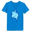 Ladies’  Junior Fine Jersey V-Neck Longer Length T-Shirt Thumbnail