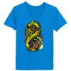 Ladies’  Junior Fine Jersey V-Neck Longer Length T-Shirt Thumbnail