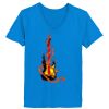 Ladies’  Junior Fine Jersey V-Neck Longer Length T-Shirt Thumbnail