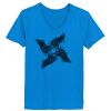 Ladies’  Junior Fine Jersey V-Neck Longer Length T-Shirt Thumbnail