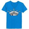 Ladies’  Junior Fine Jersey V-Neck Longer Length T-Shirt Thumbnail