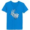 Ladies’  Junior Fine Jersey V-Neck Longer Length T-Shirt Thumbnail