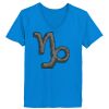 Ladies’  Junior Fine Jersey V-Neck Longer Length T-Shirt Thumbnail