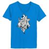Ladies’  Junior Fine Jersey V-Neck Longer Length T-Shirt Thumbnail
