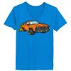 Ladies’  Junior Fine Jersey V-Neck Longer Length T-Shirt Thumbnail