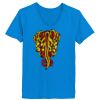 Ladies’  Junior Fine Jersey V-Neck Longer Length T-Shirt Thumbnail
