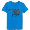 Ladies’  Junior Fine Jersey V-Neck Longer Length T-Shirt Thumbnail