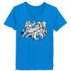 Ladies’  Junior Fine Jersey V-Neck Longer Length T-Shirt Thumbnail