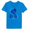 Ladies’  Junior Fine Jersey V-Neck Longer Length T-Shirt Thumbnail