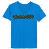 Ladies’  Junior Fine Jersey V-Neck Longer Length T-Shirt Thumbnail