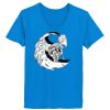 Ladies’  Junior Fine Jersey V-Neck Longer Length T-Shirt Thumbnail