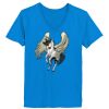 Ladies’  Junior Fine Jersey V-Neck Longer Length T-Shirt Thumbnail
