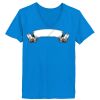Ladies’  Junior Fine Jersey V-Neck Longer Length T-Shirt Thumbnail