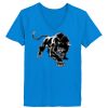 Ladies’  Junior Fine Jersey V-Neck Longer Length T-Shirt Thumbnail