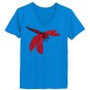 Ladies’  Junior Fine Jersey V-Neck Longer Length T-Shirt Thumbnail