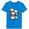 Ladies’  Junior Fine Jersey V-Neck Longer Length T-Shirt Thumbnail