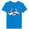Ladies’  Junior Fine Jersey V-Neck Longer Length T-Shirt Thumbnail