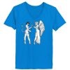 Ladies’  Junior Fine Jersey V-Neck Longer Length T-Shirt Thumbnail