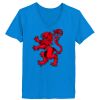 Ladies’  Junior Fine Jersey V-Neck Longer Length T-Shirt Thumbnail