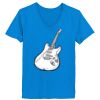 Ladies’  Junior Fine Jersey V-Neck Longer Length T-Shirt Thumbnail