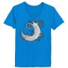 Ladies’  Junior Fine Jersey V-Neck Longer Length T-Shirt Thumbnail