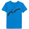 Ladies’  Junior Fine Jersey V-Neck Longer Length T-Shirt Thumbnail