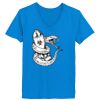 Ladies’  Junior Fine Jersey V-Neck Longer Length T-Shirt Thumbnail