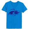 Ladies’  Junior Fine Jersey V-Neck Longer Length T-Shirt Thumbnail