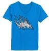 Ladies’  Junior Fine Jersey V-Neck Longer Length T-Shirt Thumbnail