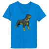 Ladies’  Junior Fine Jersey V-Neck Longer Length T-Shirt Thumbnail