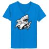 Ladies’  Junior Fine Jersey V-Neck Longer Length T-Shirt Thumbnail