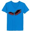 Ladies’  Junior Fine Jersey V-Neck Longer Length T-Shirt Thumbnail